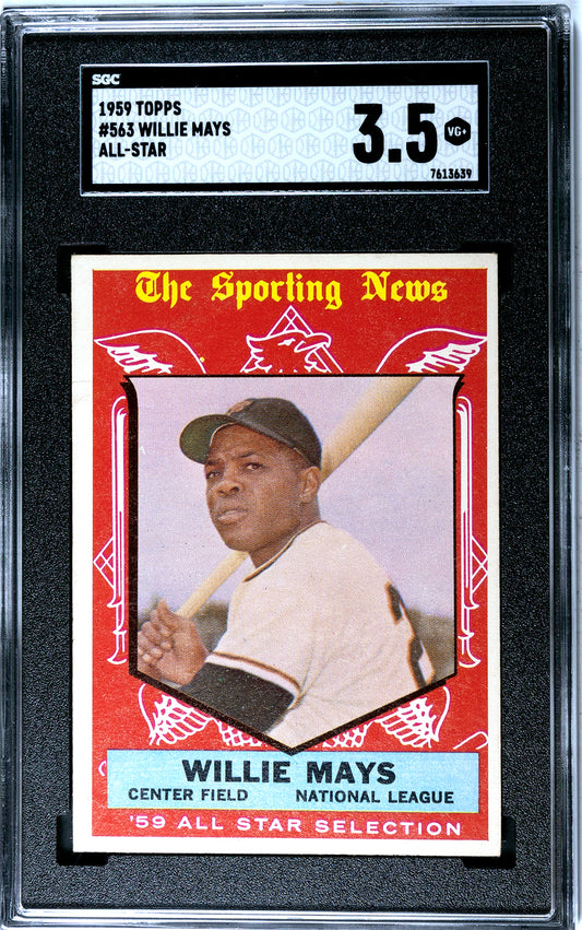 1959 Topps Willie Mays All-Star #563 SGC 3.5