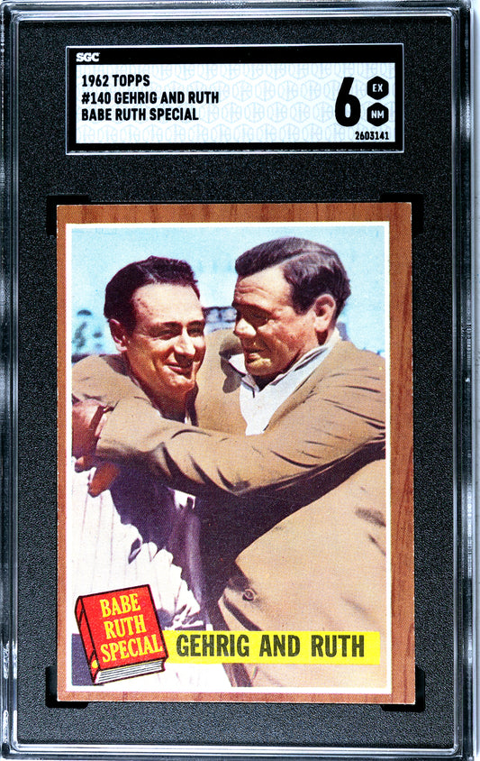 1962 Topps Gehrig and Ruth Special #140 SGC 6