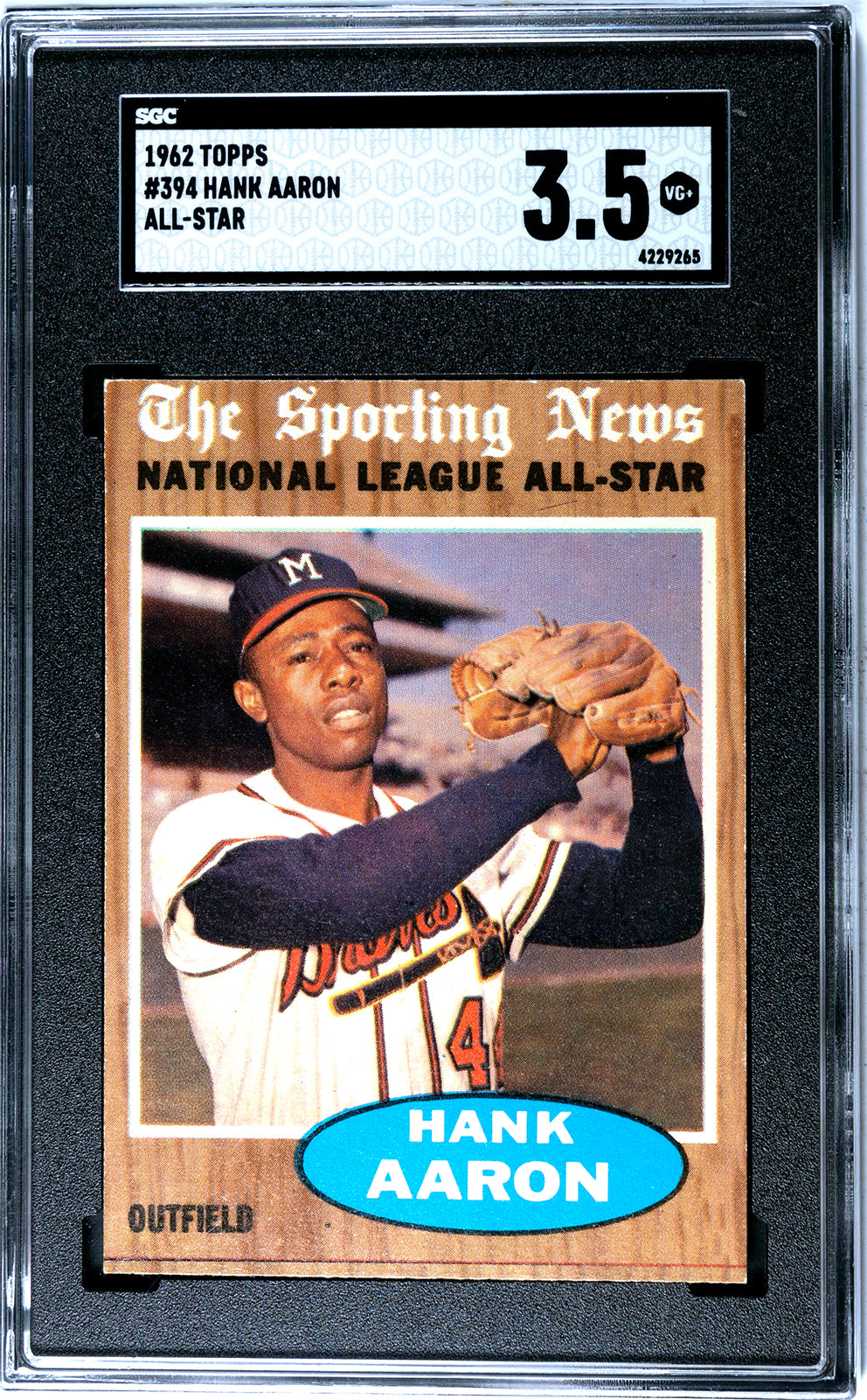 1962 Topps Hank Aaron All-Star #394 SGC 3.5