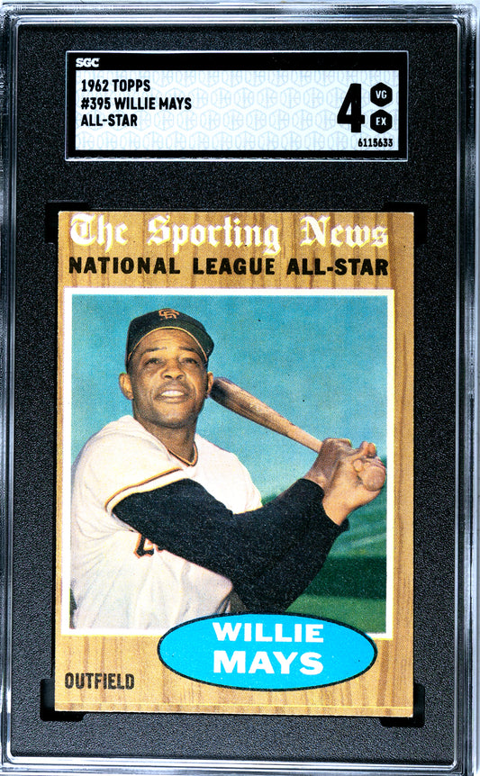 1962 Topps Willie Mays All-Star #395 SGC 4