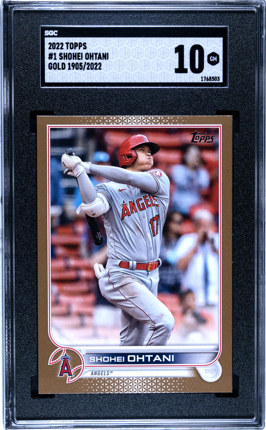 2022 Topps Shohei Ohtani #1 Gold Sgc 10