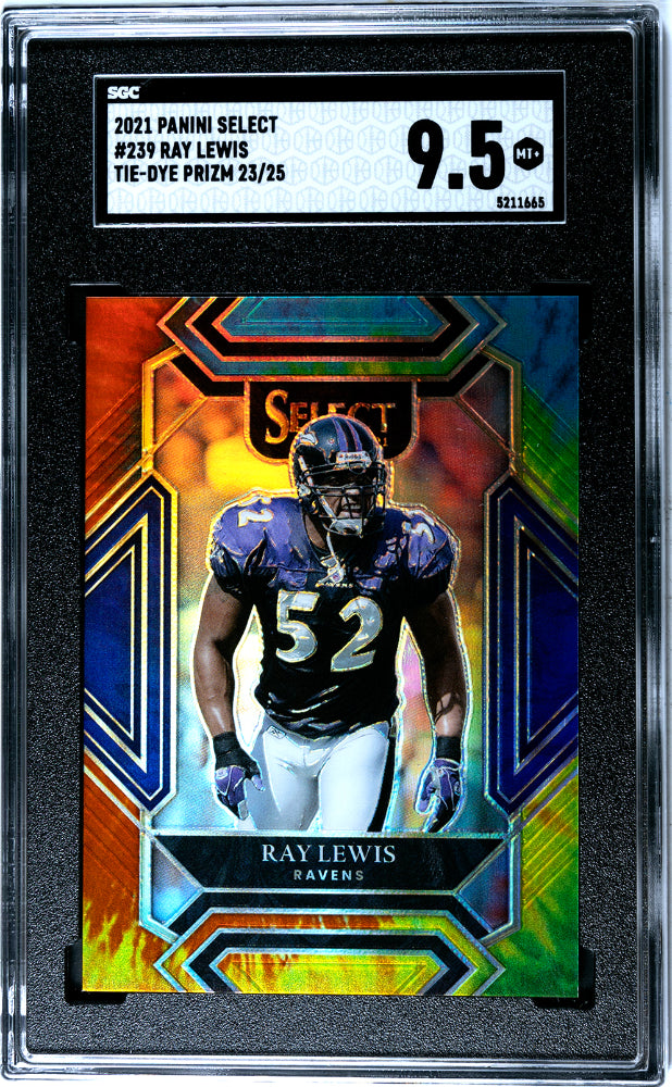 2021 Panini Select Ray Lewis #239 Tie-dye Prizm Sgc 9.5