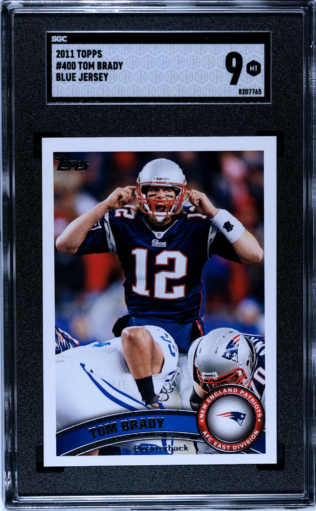 2011 Topps Tom Brady #400 Blue Jersey Sgc 9