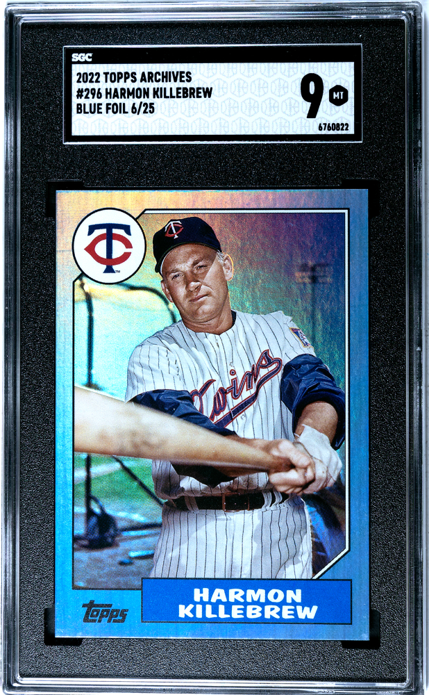 2022 Topps Archives Harmon Killebrew #296 Blue Foil Sgc 9